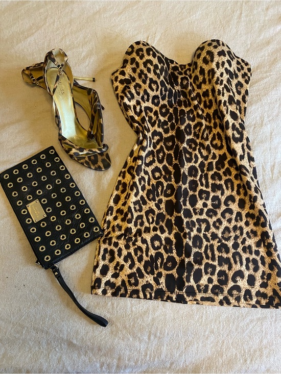 Other - F.I.T. Figure Improving Technology Leopard Strapless Shapewear Slip Dress S